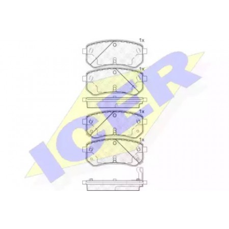 Колодки тормозные (задние) Hyundai i10 07-16/Kia Picanto 04- (Mando) 181710