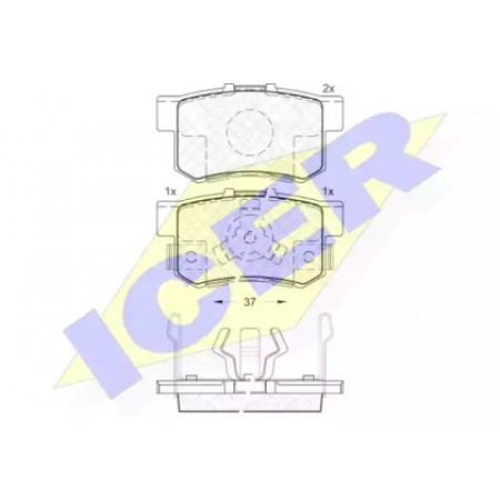 Колодки тормозные (задние) Honda CR-V 2.0/2.4 CTDi 01-/Accord 07- 181718