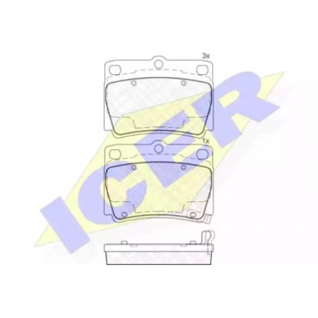 Колодки тормозные (задние) Mitsubishi Pajero 98- 181719