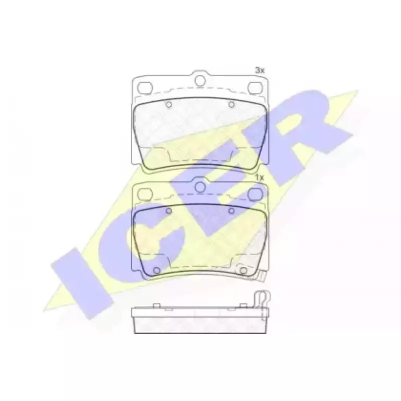Колодки тормозные (задние) Mitsubishi Pajero 98- 181719