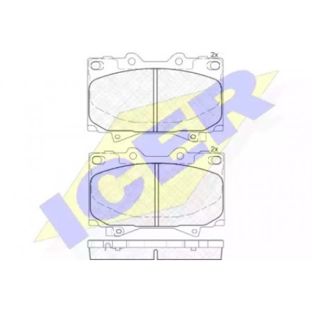 Колодки тормозные (передние) Toyota Land Cruiser 90- (Sumitomo) 181723