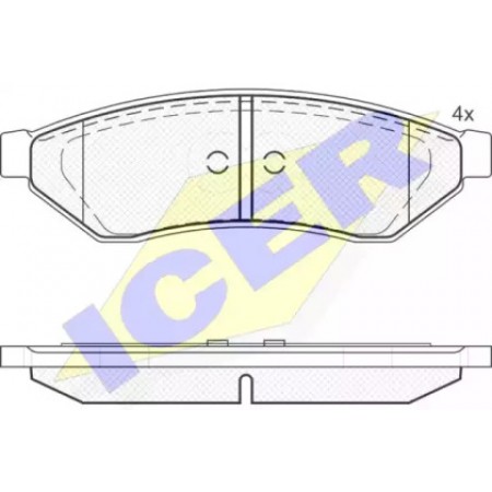 Колодки тормозные (задние) Daewoo Evanda/Chevrolet Epica 02- 181726