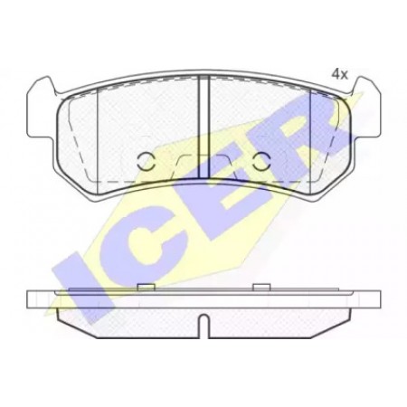 Колодки тормозные (задние) Chevrolet Lacetti/Daewoo Nubira 05- (Sumitomo) 181727