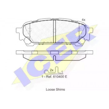 Колодки тормозные (задние) Subaru Impreza/Forester 99- (Akebono) 181737