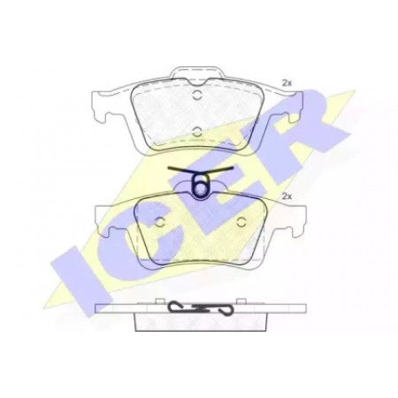 Колодки тормозные (задние) Ford Connect/Focus II/III 05- (Ate - Teves) 181744