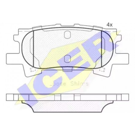 Колодки тормозные (задние) Lexus RX II/Toyota Kluger/Highlander 03-08 (Sumitomo) 181751