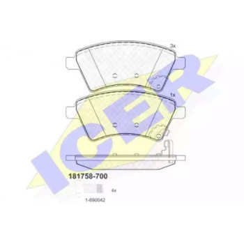 Колодки тормозные (передние) Fiat Sedici/Suzuki SX4 06- (TRW) 181758-700