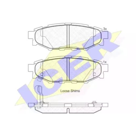 Колодки тормозные (задние) Subaru Impreza/Outback/Forester 03- (Akebono) 181759