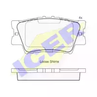 Колодки тормозные (задние) Toyota Camry/Rav4/Lexus ES V/VI 06- (Akebono) 181761