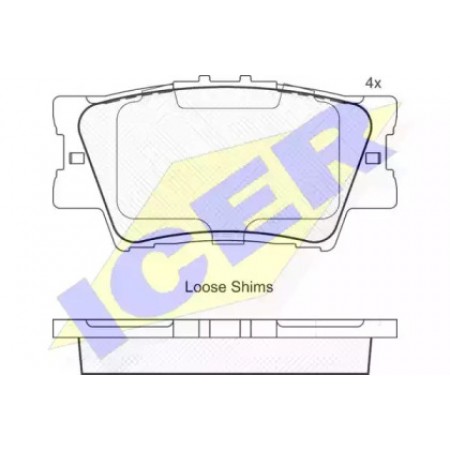 Колодки тормозные (задние) Toyota Camry/Rav4/Lexus ES V/VI 06- (Akebono) 181761