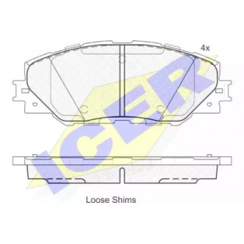 Колодки тормозные (передние) Toyota RAV4 2.0-3.5/Prius 1.8 05- (Akebono) 181762