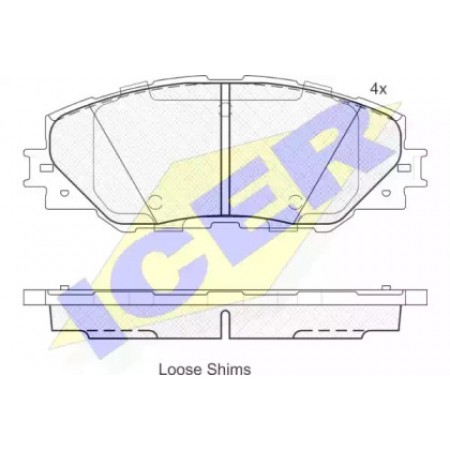 Колодки тормозные (передние) Toyota RAV4 2.0-3.5/Prius 1.8 05- (Akebono) 181762