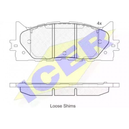 Колодки тормозные (передние) Toyota Camry/Lexus ES 01- (Akebono) 181764