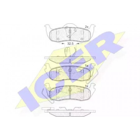 Колодки тормозные (задние) Jeep Grand Cherokee 05-11 181766