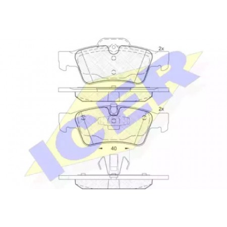 Колодки тормозные (задние) MB M-class (W164)/R-class (W251) 05- (Ate - Teves) 181770
