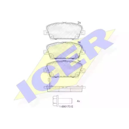 Колодки тормозные (передние) Honda Civic VIII 05- (Hatchback) 181773