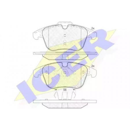 Колодки тормозные (передние) Land Rover Freelander/Ford Mondeo IV 1.8-2.5 07-  181775