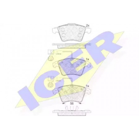 Колодки тормозные (передние) VW Touareg 2.5TDI 03-10 (с датчиком) 181777