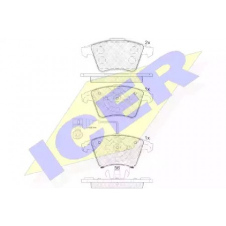 Колодки тормозные (передние) VW T5 03-15 /T6/Multivan VI 15- (Ate - Teves)/(с датчиком) 181779
