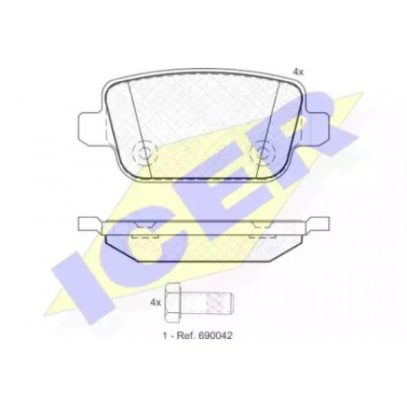 Колодки тормозные (задние) Ford Kuga 08-/Mondeo 07-15 (TRW) 181801