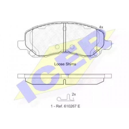 Колодки тормозные (передние) Mitsubishi Lancer 00-/Outlander 12-/Citroen C4/Peugeot 408 10- R16'' 181806