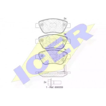 Колодки тормозные (передние) Opel Corsa D 06- (Bosch) Q+ 181810