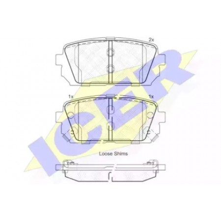 Колодки тормозные (задние) Kia Carens III 06- 181827