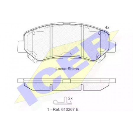 Колодки тормозные (передние) Nissan Qashqai/X-Trail 07- (Akebono) 181834