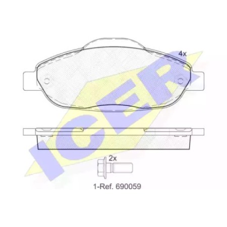 Колодки тормозные (передние) Peugeot 308/CC/SW/3008 07- (Bosch) 181851