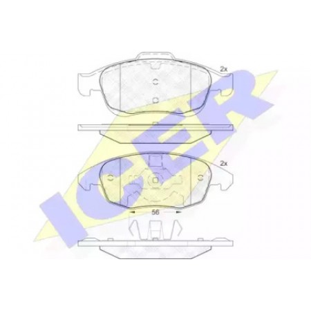 Колодки тормозные (передние) Citroen Berlingo/Peugeot Partner 08- (Ate - Teves) 181852