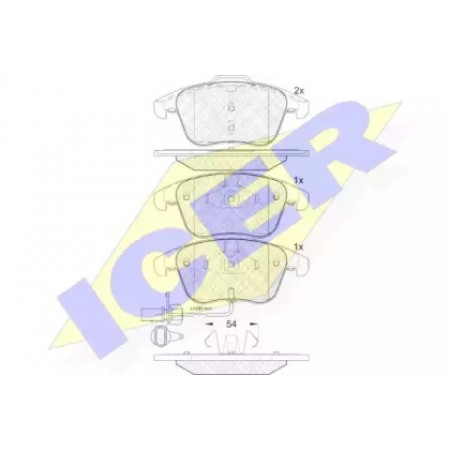 Колодки тормозные (передние) Audi A4/A5/Q5 07- (Ate-Teves) (с датчиком) 181864