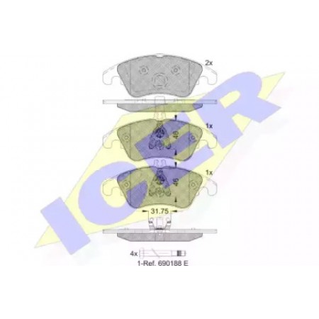 Колодки тормозные (передние) MB C-class (W204/C204)/E-class (C207/A207) 07- (Lucas) 181865