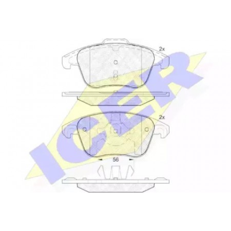 Колодки тормозные (передние) Citroen C4 06-/Peugeot 3008/5008 09- (Teves) 181866