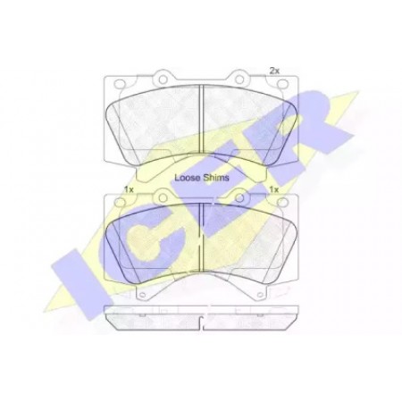 Колодки тормозные (передние) Toyota Land Cruiser 200/Lexus LX III 07- (Advics) 181874