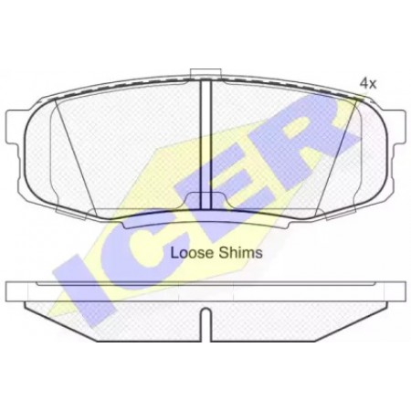 Колодки тормозные (задние) Toyota Land Cruiser 200/Lexus LX III 07- (Advics) 181875
