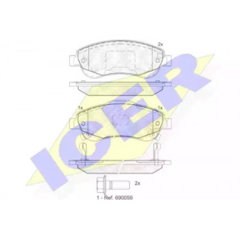 Колодки тормозные (передние) Honda CR-V 07- (Bosch) 181887