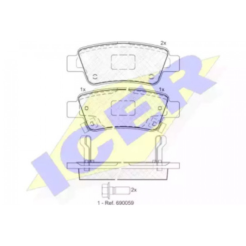 Колодки тормозные (задние) Honda CR-V 06- (Bosch) 181888