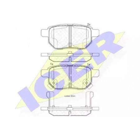 Колодки тормозные (задние) Toyota Auris/IQ/Urban Cruiser 07- (Akebono) 181899