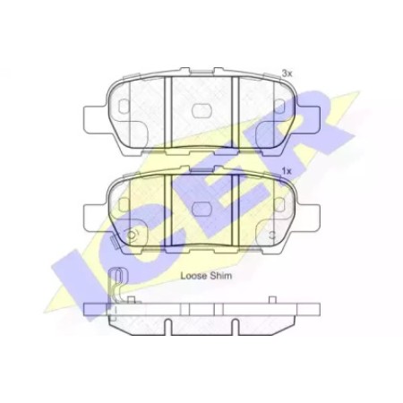 Колодки тормозные (задние) Nissan Juke/Murano/X-Trail/Rogue 07-/Suzuki Grand Vitara 05- (Akebono) 181901