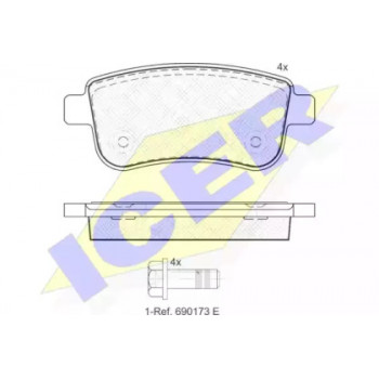 Колодки тормозные (задние) Renault Fluence/Megane III/Scenic III 08- (Bosch) 181904