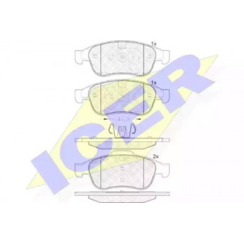 Колодки тормозные (передние) Renault Fluence/Megane/Scenic 08- (Ate - Teves) 181915