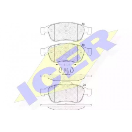 Колодки тормозные (передние) Renault Fluence/Megane/Scenic 08- (Ate - Teves) 181915