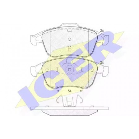 Колодки тормозные (передние) Renault Megane III/Laguna III/Scenic III/Clio IV41 06 07- (Ate - Teves) 181918