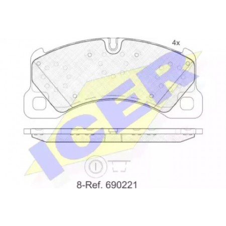 Колодки тормозные (передние) Porsche Cayenne/VW Touareg 02- (Brembo) 181921