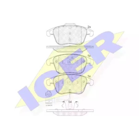 Колодки тормозные (передние) VW Tiguan/Sharan 07- (с датчиком) 181923