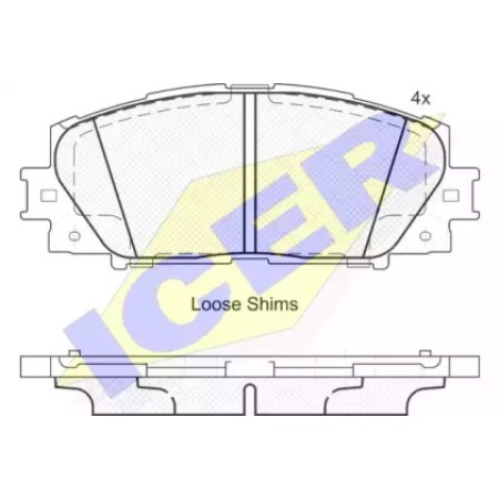Колодки тормозные (передние) Toyota Prius/Corolla 08- (Akebono) 181938
