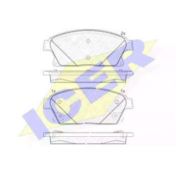 Колодки тормозные (передние) Opel Astra 09- R16 181939-202