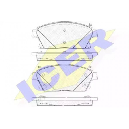 Колодки тормозные (передние) Opel Astra 09- R16 181939-202