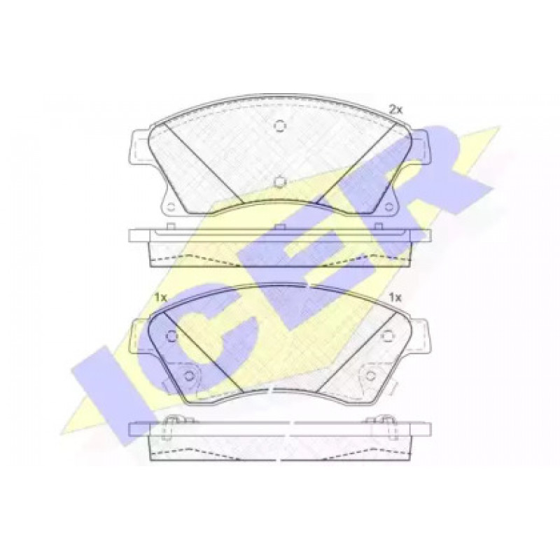 Колодки тормозные (передние) Chevrolet Aveo 11-/Opel Astra J 09- 181942-202