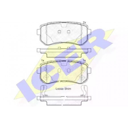 Колодки тормозные (задние) Hyundai i20 08- 181948